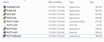 PUTTYGEN目录